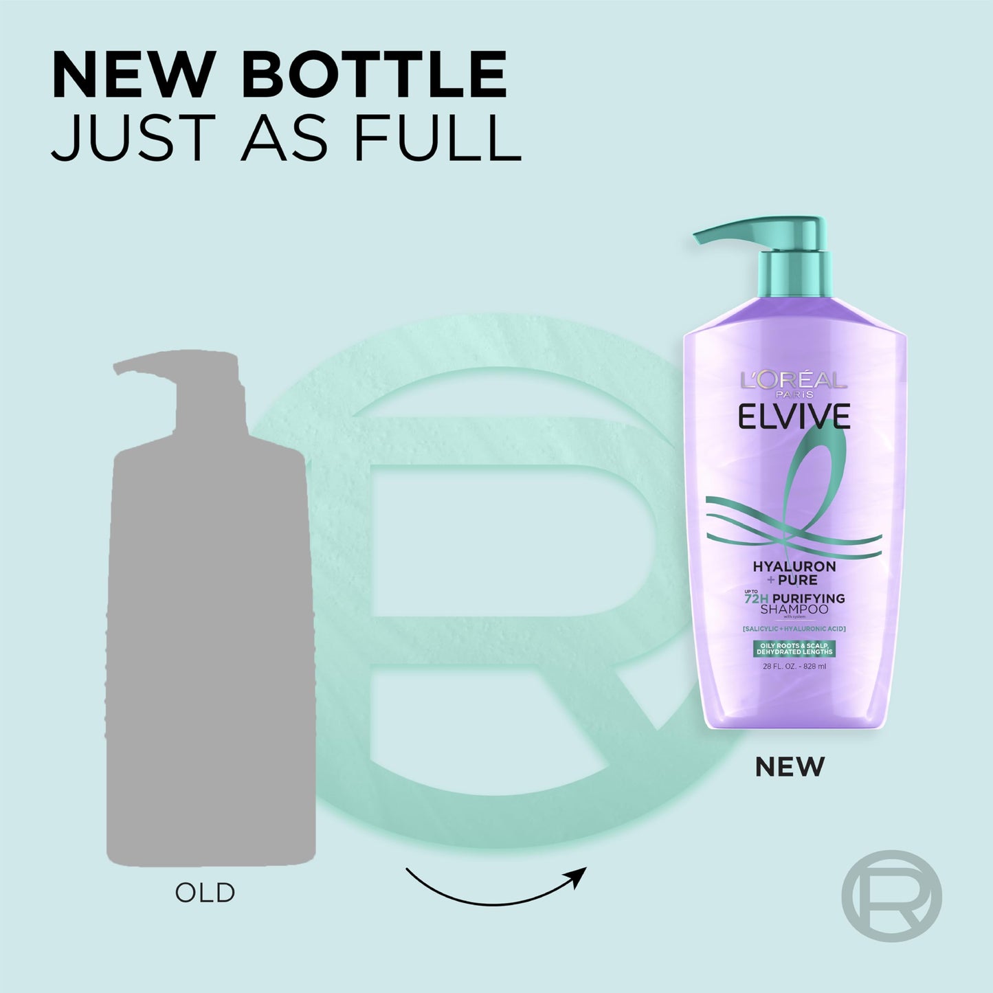 L'Oreal Paris Elvive Hyaluron + Pure Shampoo & Conditioner Set | Clarifying & Rehydrating Hair Care with Salicylic & Hyaluronic Acid, 1 Kit