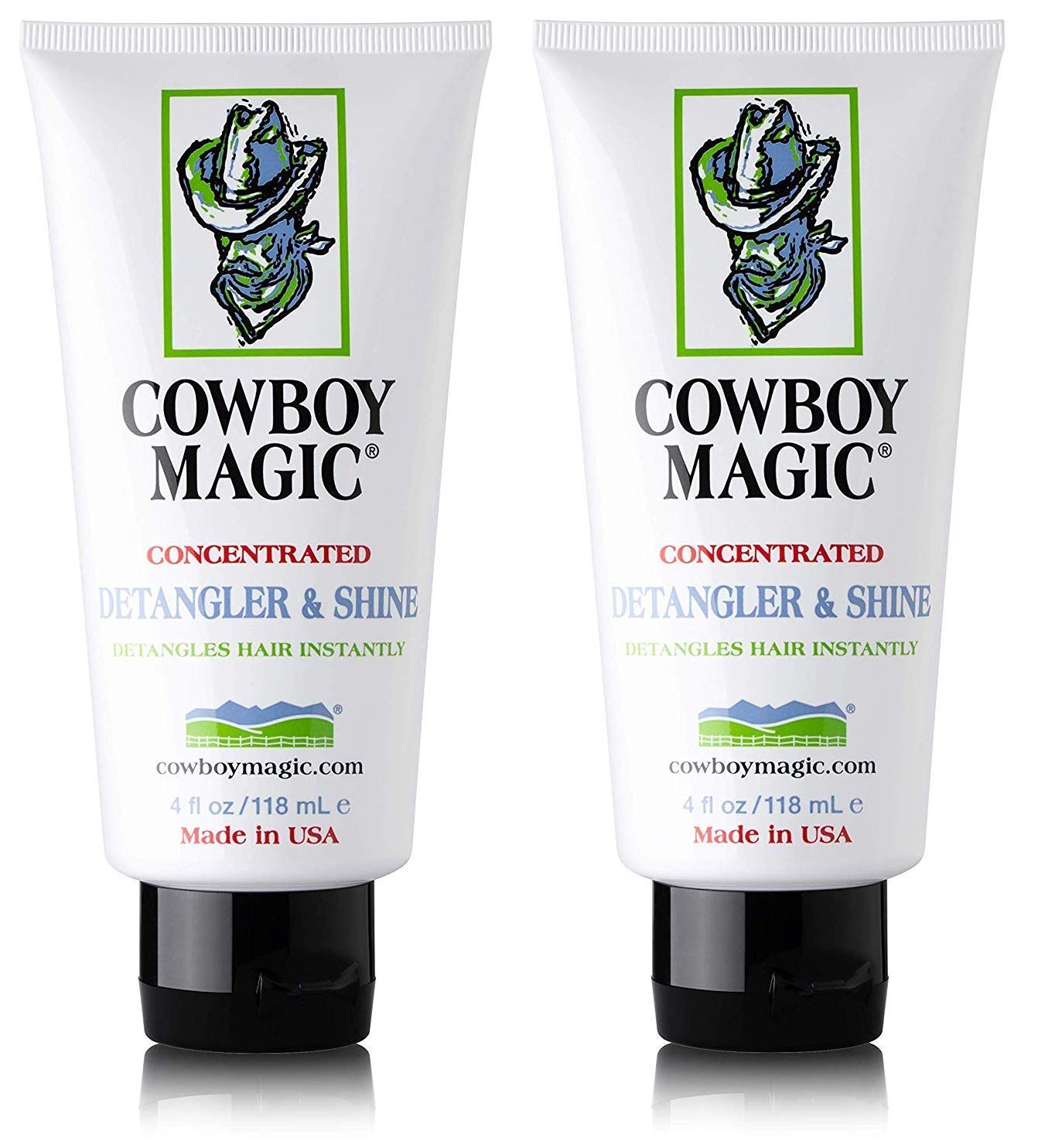 Cowboy Magic Detangler & Shine for Horse, 4 oz - 2 Pack Conditioner, White