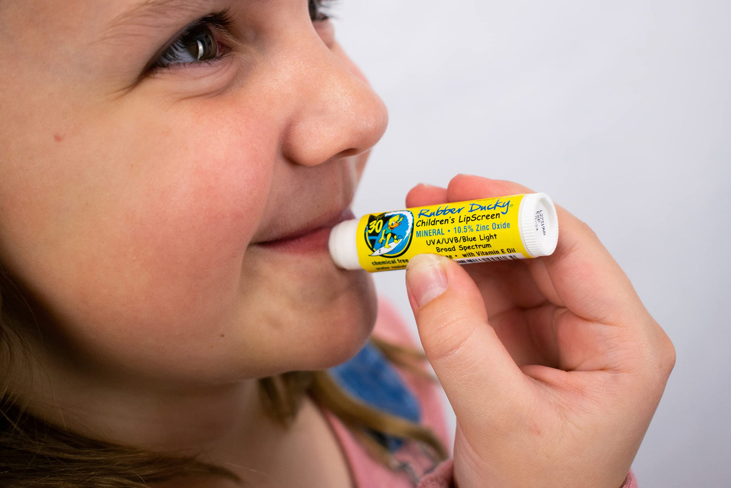 Rubber Ducky SPF 30 Kids Mineral Lip Balm – 10.5% Zinc Oxide, Moisturizing, Waterproof, Reef-Safe, Vanilla, Broad Spectrum UV Protection, 3-Pack