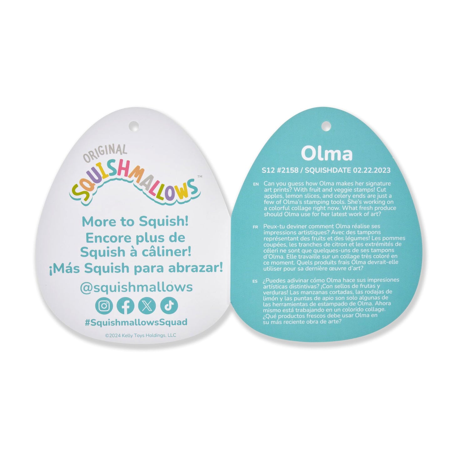 Squishmallows Original 12-Inch Olma Strawberry Cat - Official Jazwares Plush (Medium-Sized)