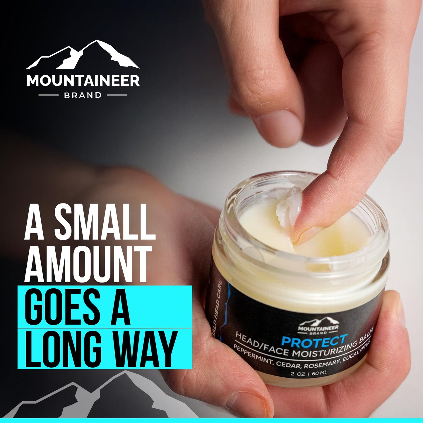 Mountaineer Brand Natural Moisturizer & Aftershave Balm for Men – Bald Head & Face Care, Non-Greasy, Refreshing Scent, 2oz, Made in USA