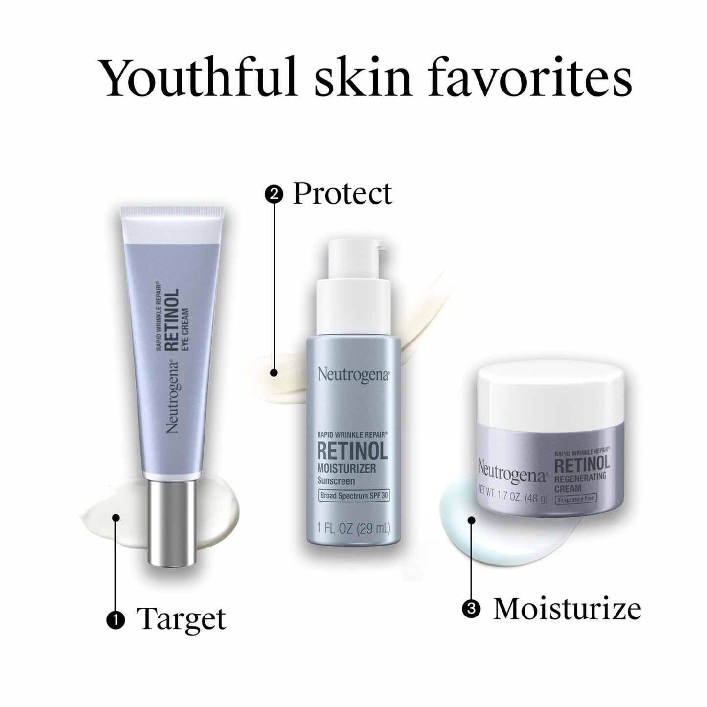 Neutrogena Rapid Wrinkle Repair Retinol Moisturizer SPF 30 – Daily Anti-Aging Face Cream with Hyaluronic Acid, Fights Wrinkles & Dark Spots