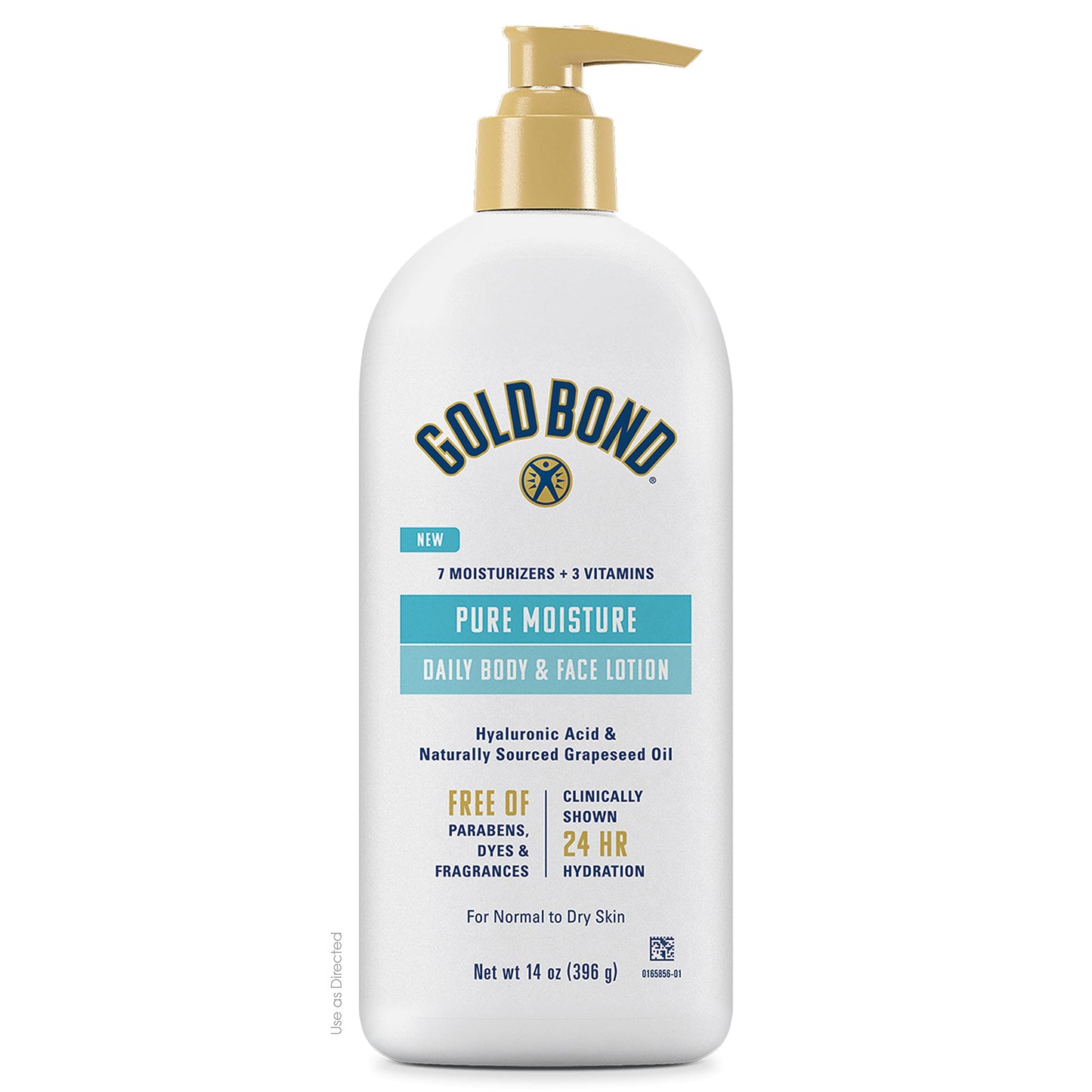 Gold Bond Pure Moisture Lotion, 14 oz., Ultra-lightweight Daily Body & Face Lotion for Dry Skin