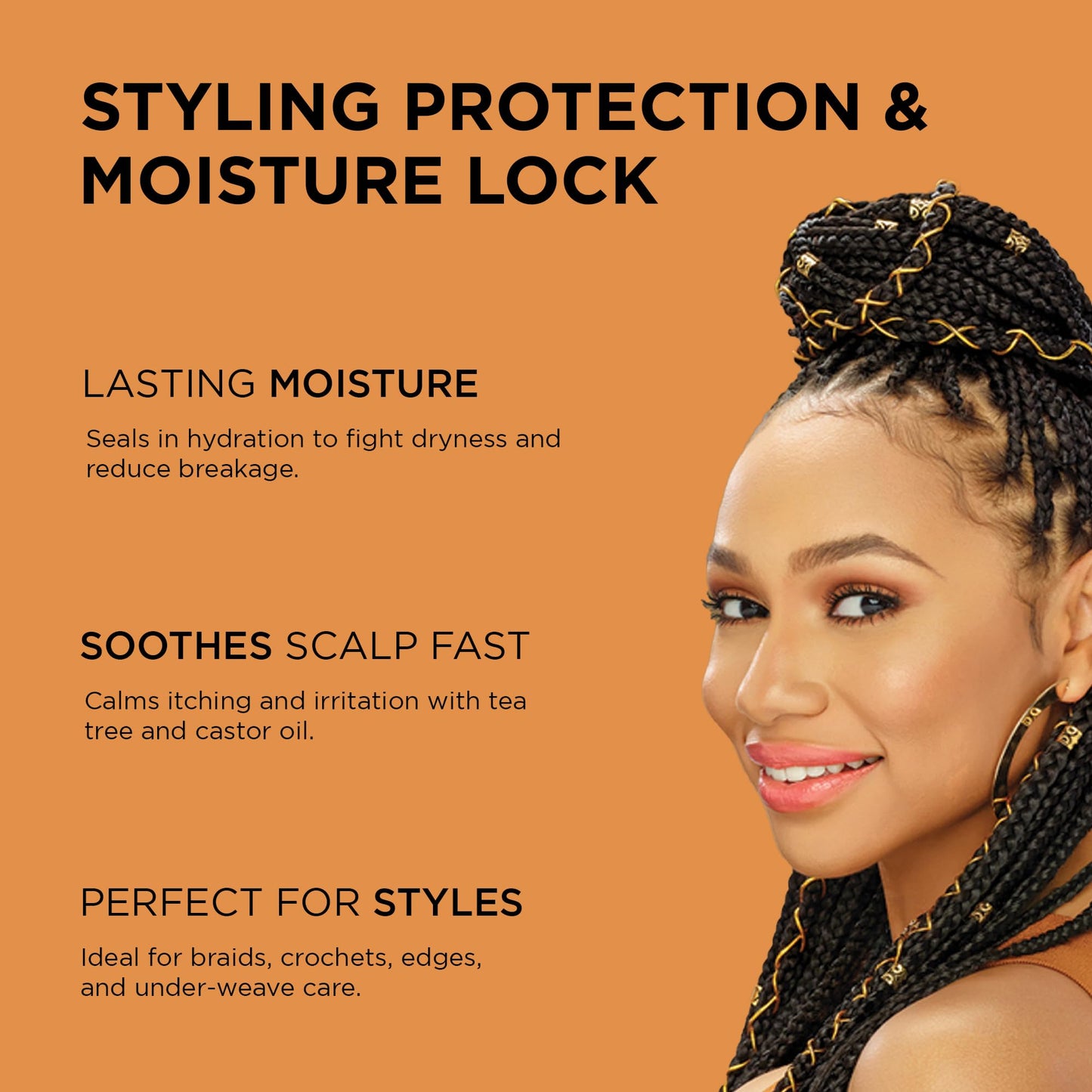 African Pride Black Castor Miracle Hair & Scalp Sealing Oil 6oz | With Tea Tree & Soybean Oil for Moisture Lock, Scalp Relief & Hair Growth