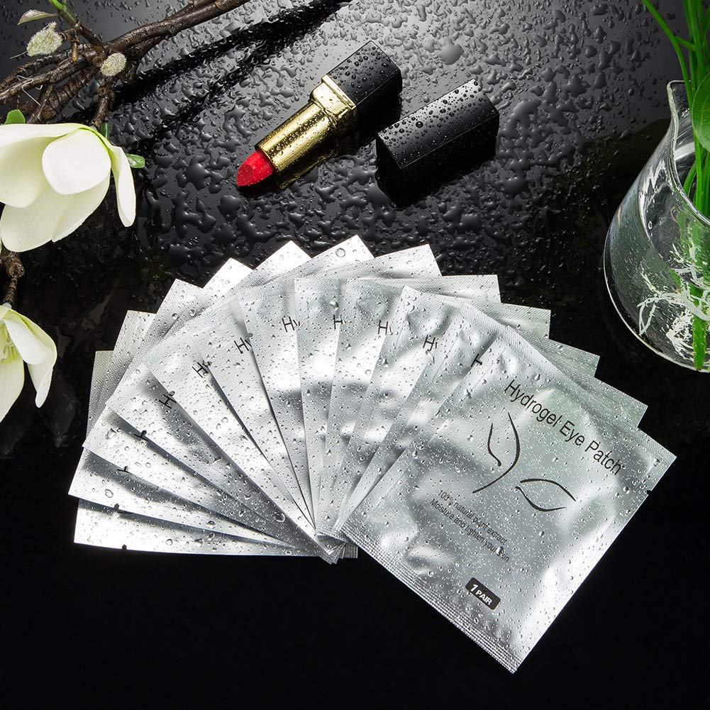 Ocim 100 Pairs Under Eye Pads Lash Extensions,100% Natural Hydrogel Gel Eye Patches for Lashes Extension/Eyelash Tinting