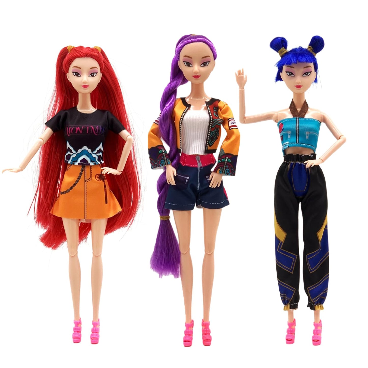 Skeelful 2025 New Hunter Fashion Doll,11.5'' Hunter Fashion Dolls for Kids,Made to Move Hunter Fashion Doll,Great Gift Idea for Girls Fans (D-3PCS)