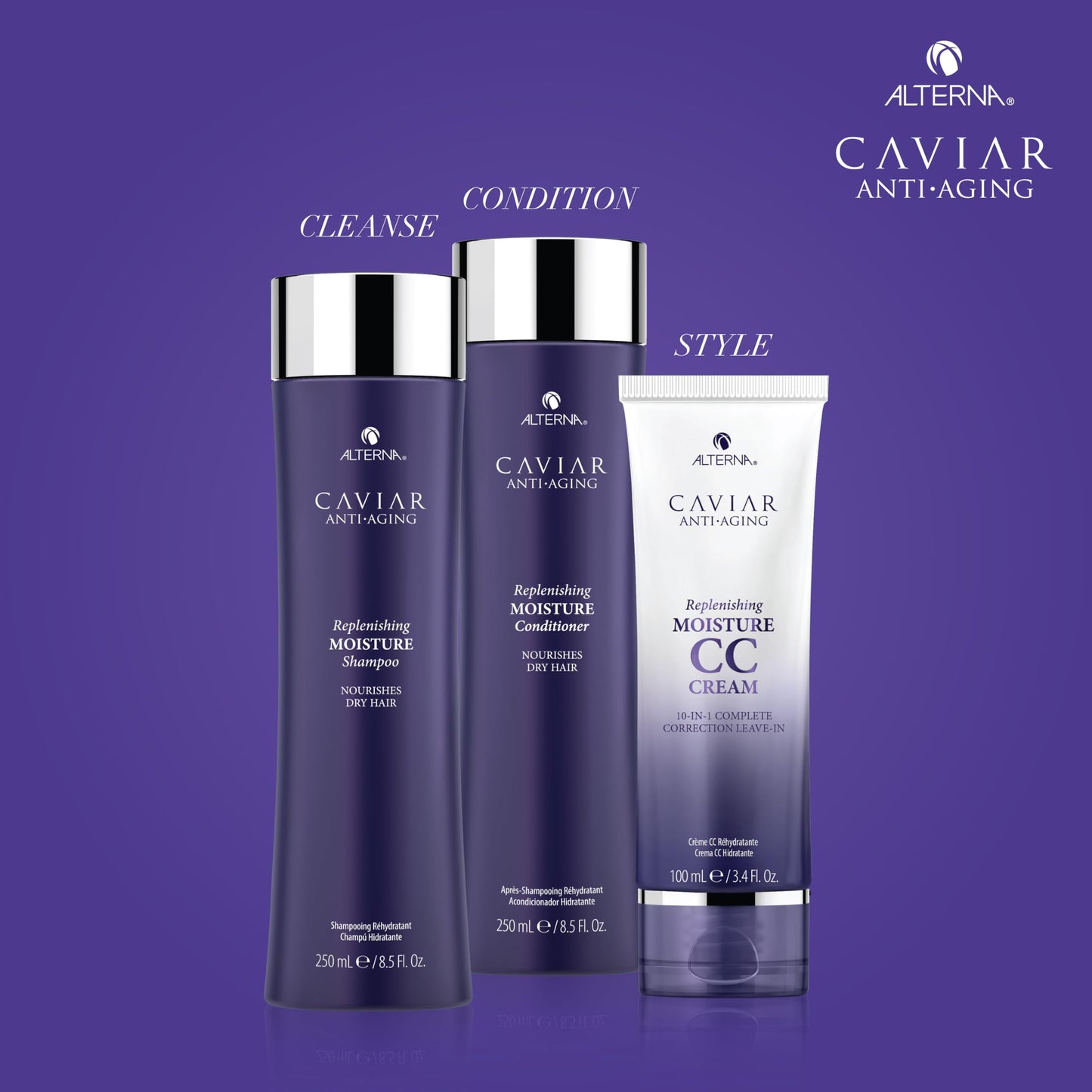 Alterna Haircare CAVIAR Anti-Aging Replenishing Moisture CC Cream 3.4 Fl Oz | 10-in-1 Leave-In Treatment | Hydrates, Restores & Protects Hair