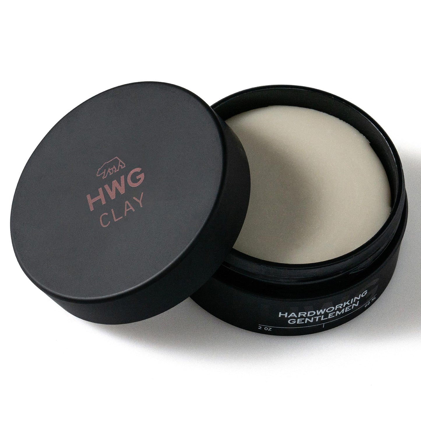 Hardworking Gentlemen - Medium Hold Hair Clay - Mens Hair Clay - ALL NATURAL ingredients - Matte Finish - Holds All Day - 2oz. (Medium Hold)