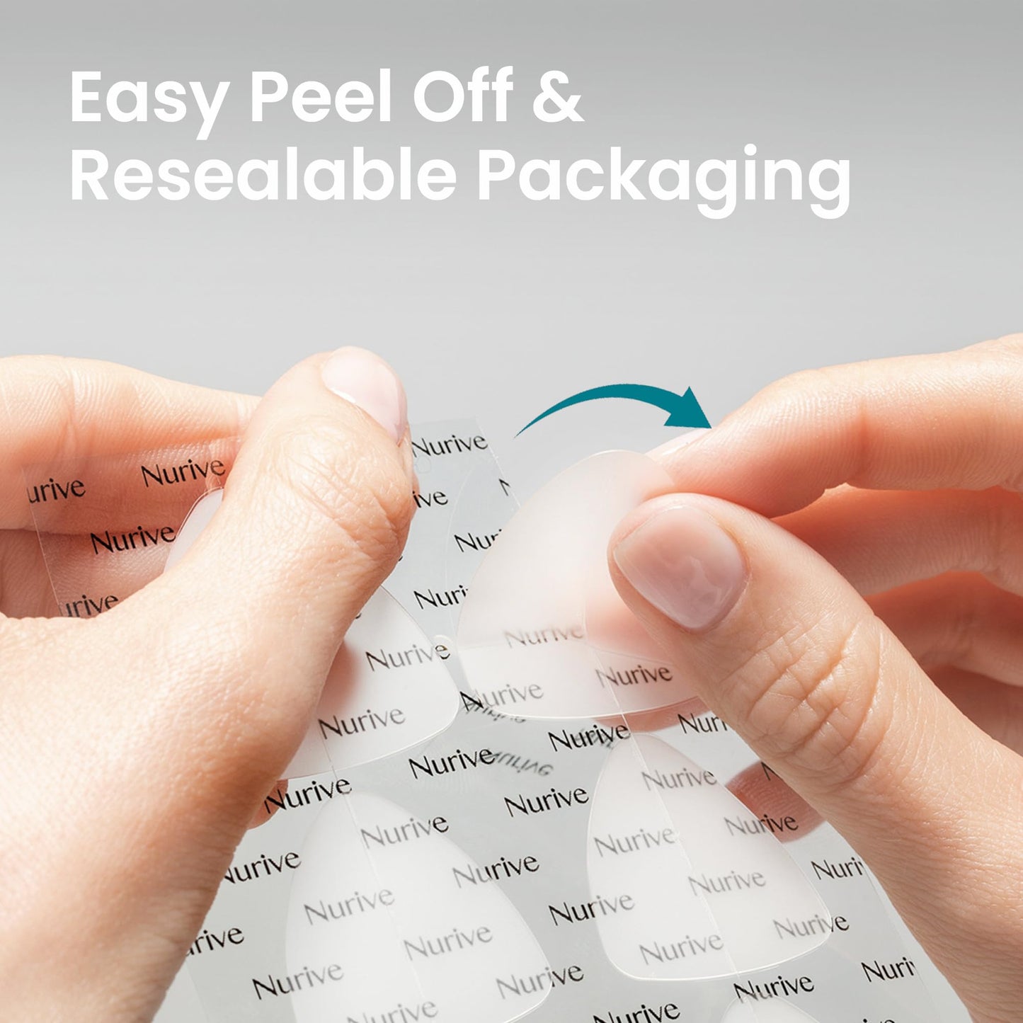 NURIVE Advanced Wrinkle Patches 60ct – Smile & Frown Line Face Wrinkle Tape, Invisible Overnight with Retinol & Collagen, Small