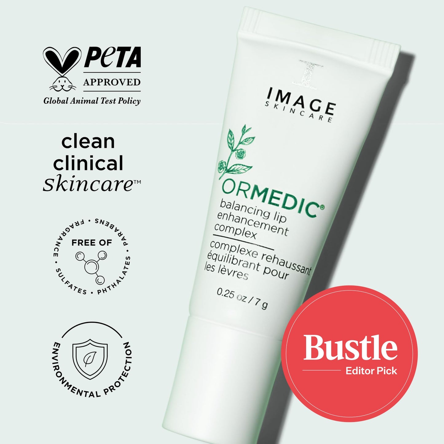 IMAGE Skincare, Ormedic pH Balancing Lip Enhancement Complex, with Avocado Oil & Vitamin E for Deep Hydration, Clear & Seer Pink, Set of 2