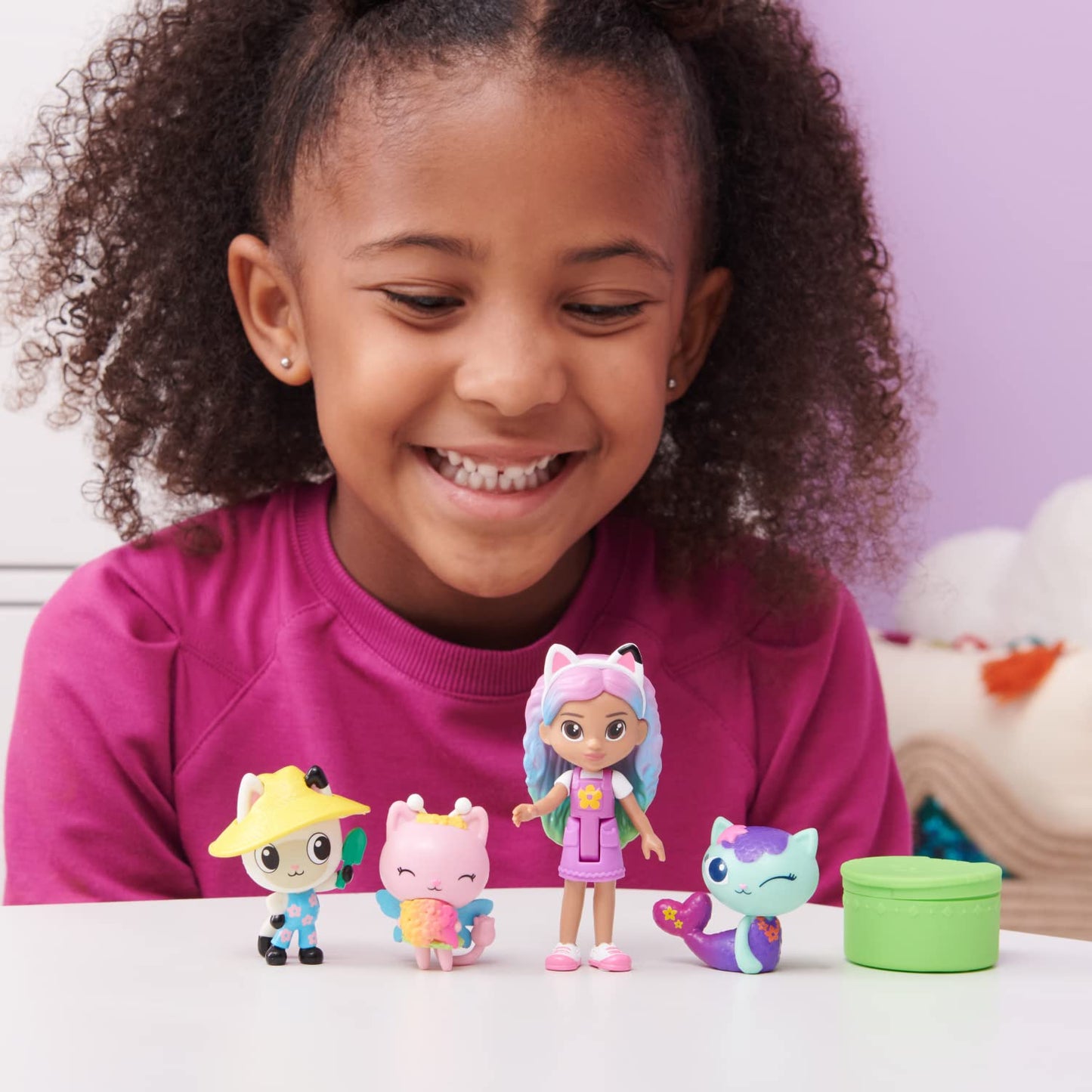 Gabby's Dollhouse, Gabby and Friends Figure Set with Rainbow Gabby Doll, 3 Toy Figures and Surprise Accessory Kids Toys for Ages 3 and up