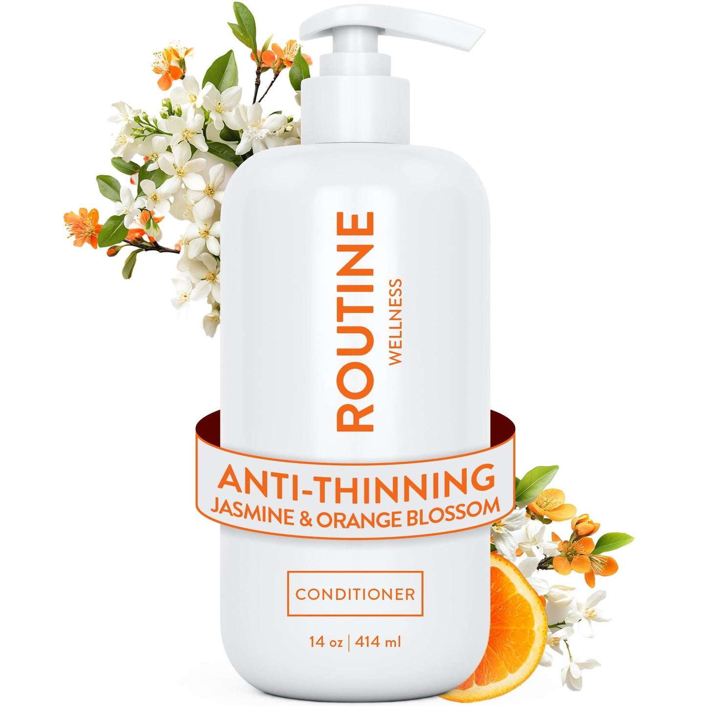 Routine Wellness Anti-Thinning Deep Conditioner 14oz – DHT Blocker for Hair Loss in Men & Women – Strengthens & Promotes Healthy Hair, Jasmine & Orange Blossom