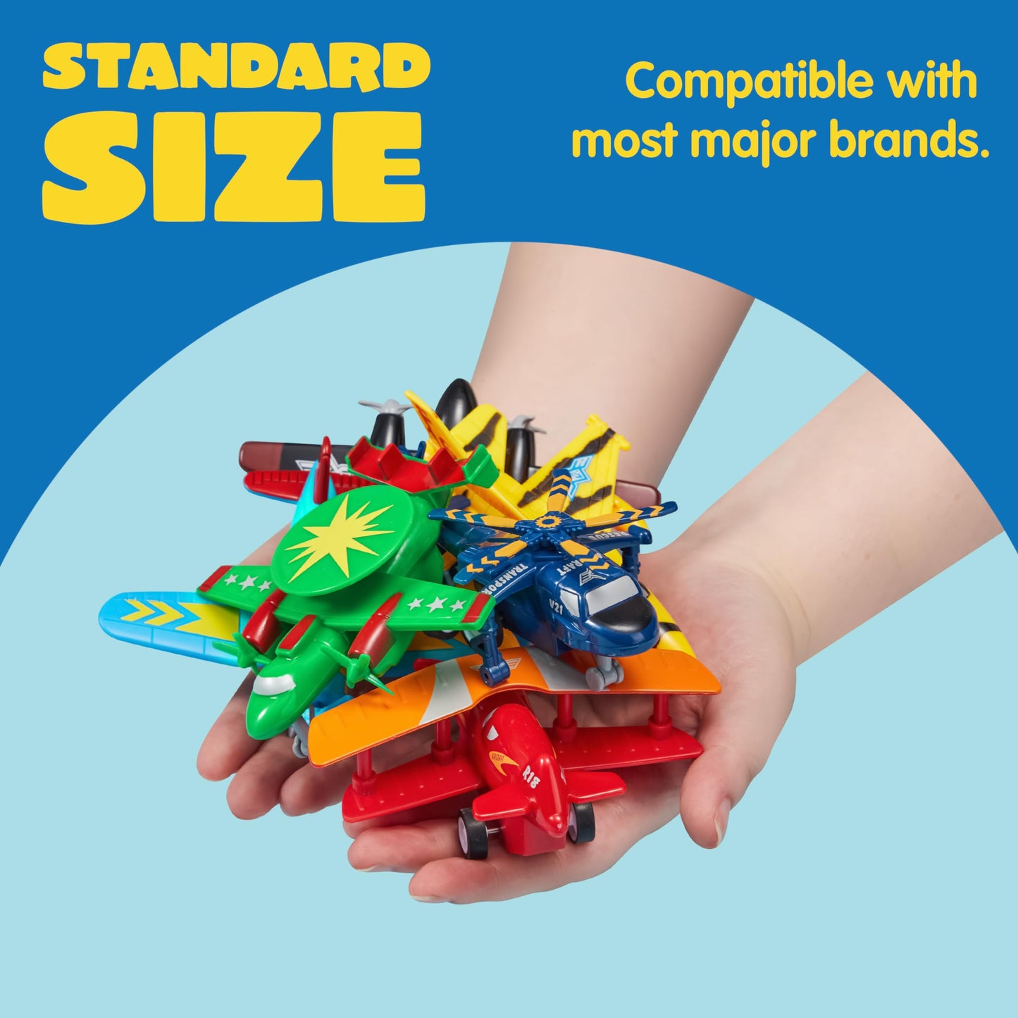 JOYIN 16-Piece Pull Back Airplane Toy Set for Kids 3+ – Includes Helicopter, Fighter, Bomber & Biplane Models, Classroom & Birthday Gifts