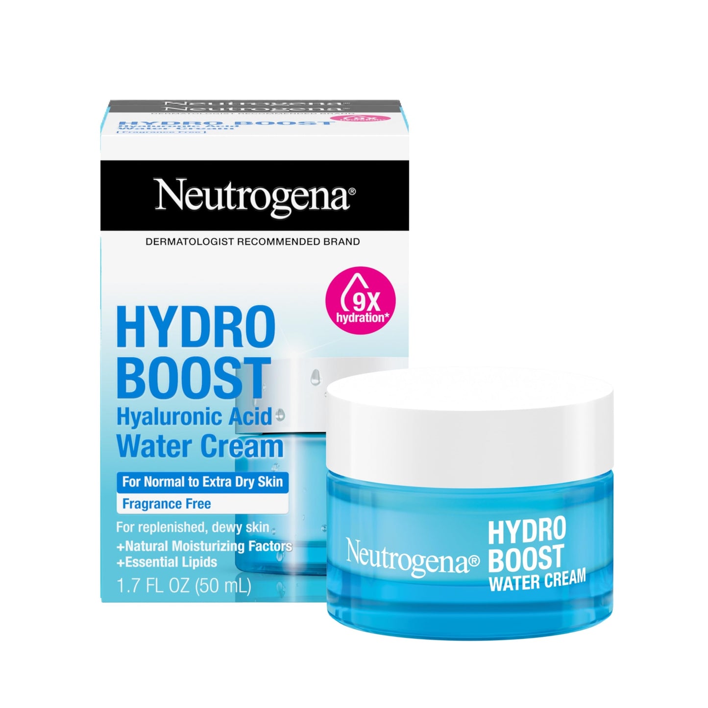 Neutrogena Hydro Boost Skincare Set – Fragrance-Free Gel Cream Moisturizer 1.7 fl oz + Hydrating Gel Cleanser 0.5 fl oz