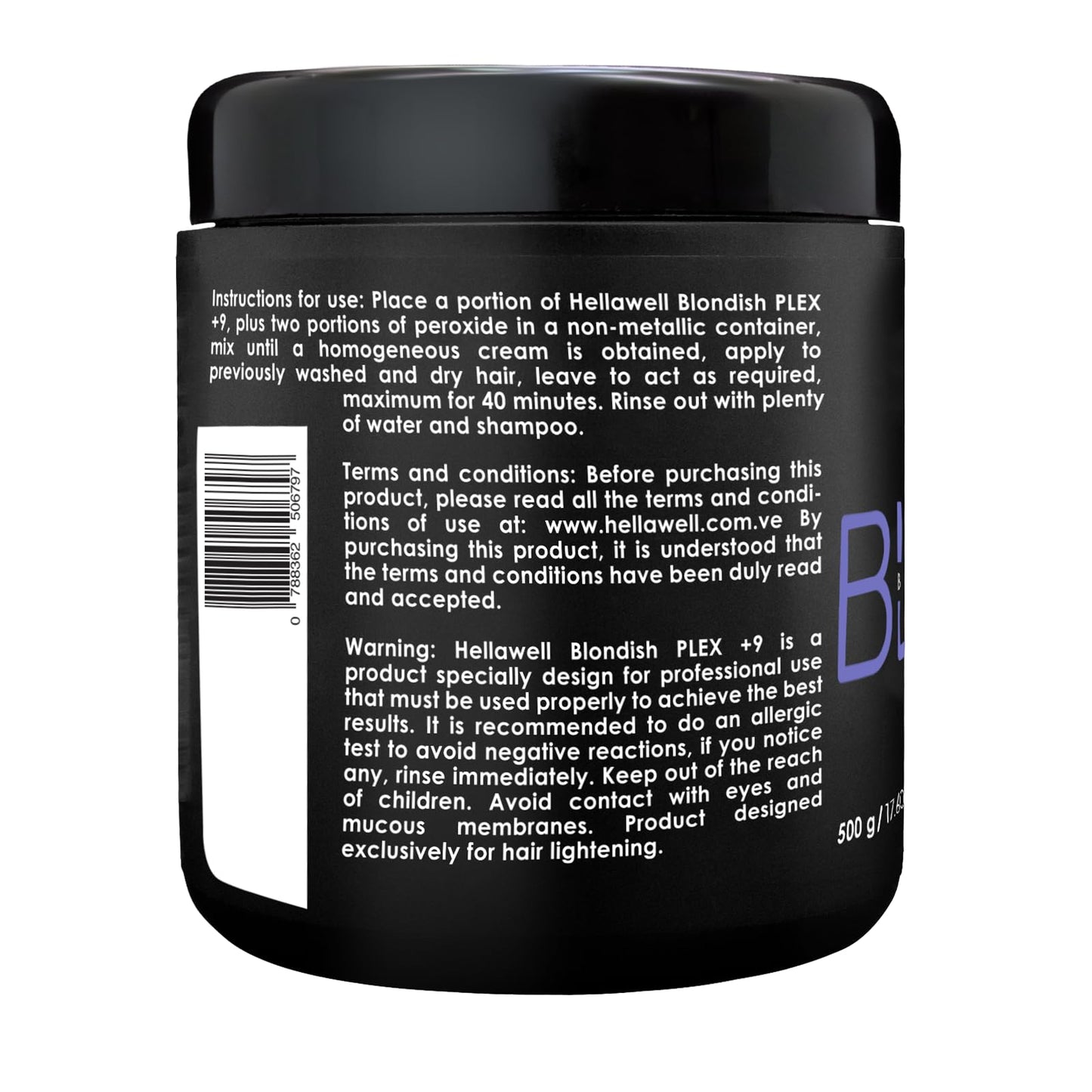 Hellawell Professionals BLONDISH PLEX+9 Hair Bleaching Powder | Professional Plex Lightener for Highlights | Lifts Up to 9+ Tones | 17.6 oz