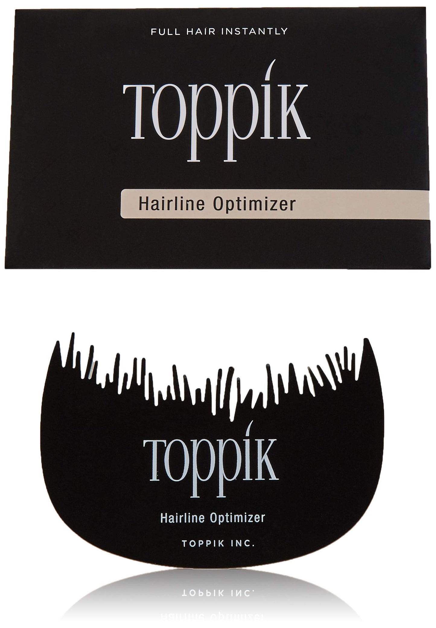 Toppik Hairline Optimizer packaging with black optimizer on a white background