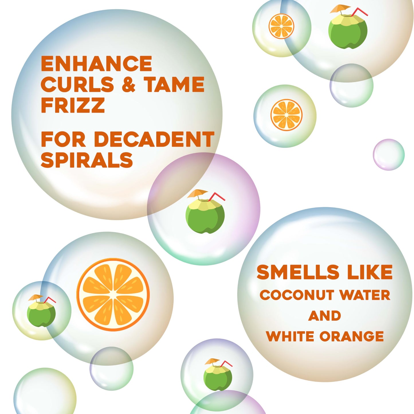 OGX Quenching + Coconut Curls Styling Milk, Frizz-Defying Leave-In Treatment with Coconut Oil, Citrus & Honey, Paraben & Sulfate-Free, 6 fl oz