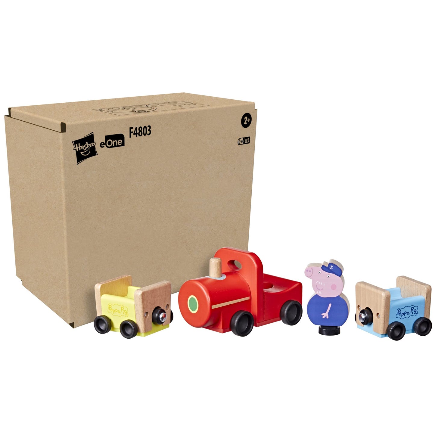 Peppa Pig Toys Wooden Toy Train Made from Responsibly Sourced Wood, Wooden Toys for 2 Year Old Girls and Boys and Up (Amazon Exclusive)