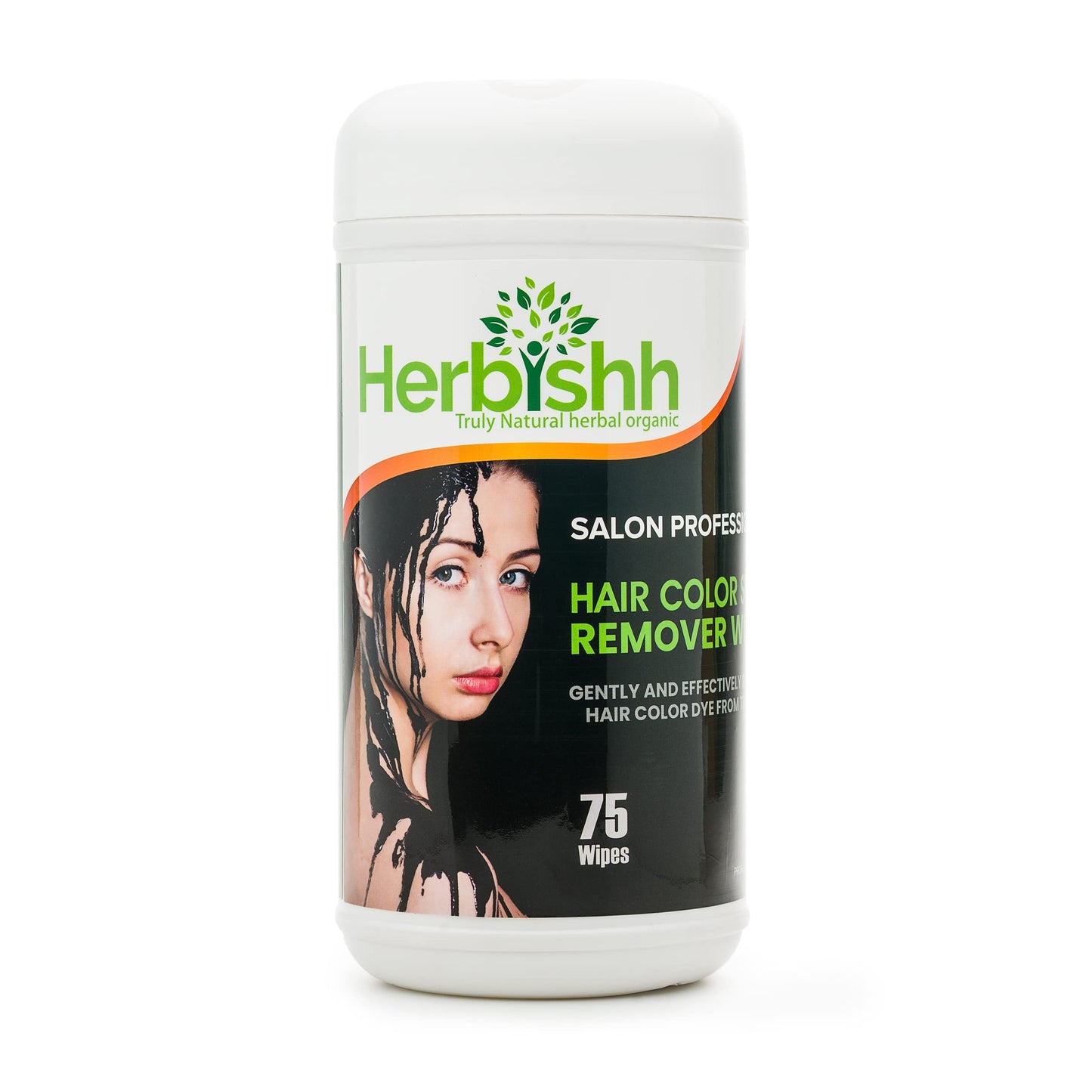 Herbishh Hair Color Stain Remover Wipes – Gentle, Skin-Friendly Formula – Easily Remove Hair Dye from Skin – 75-Count Dispenser Pack