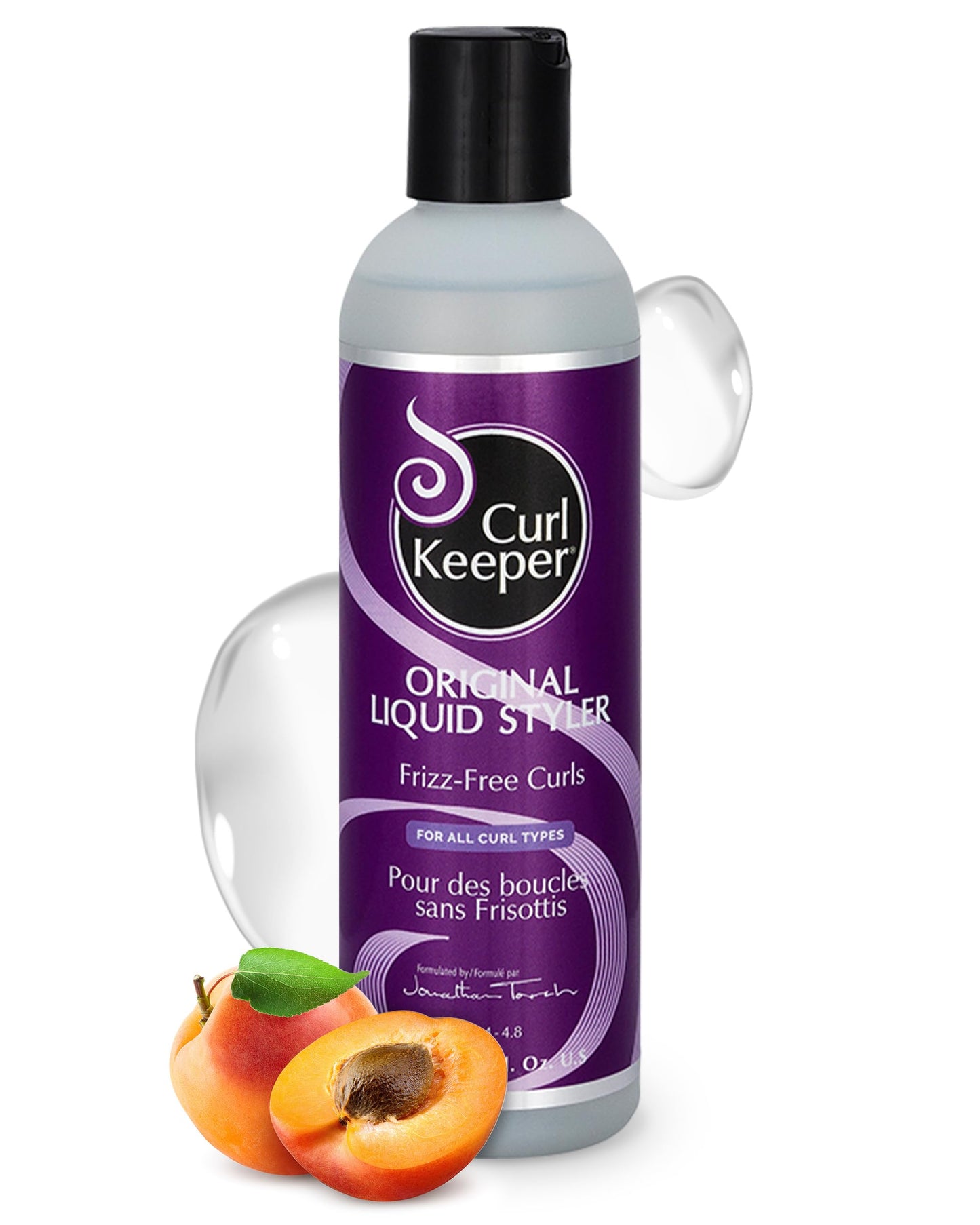 Curl Keeper Original Curl Defining Styler (8 Oz) | Anti-Frizz Lightweight Liquid Gel for All Weather | Defines Wavy & Curly Hair | Cream Alternative