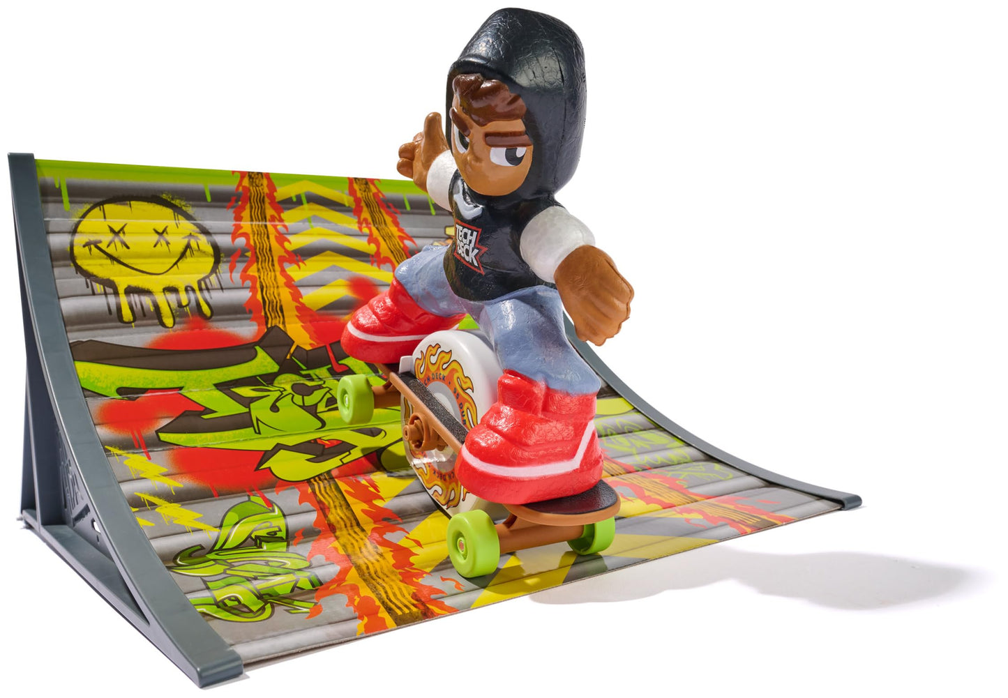 Tech Deck Shred N' Blast Motorized Finger Skateboard with Rider & Ramp for Tricks & Jumps, Kids Toys Ages 6+