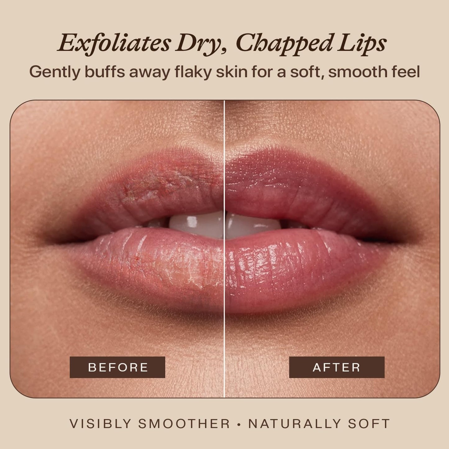 USDA Organic Vanilla Lip Scrub โ Moisturizing Sugar Exfoliator for Dry Lips, Smooth Lips, Natural Ingredients, USA Made, Gift Size