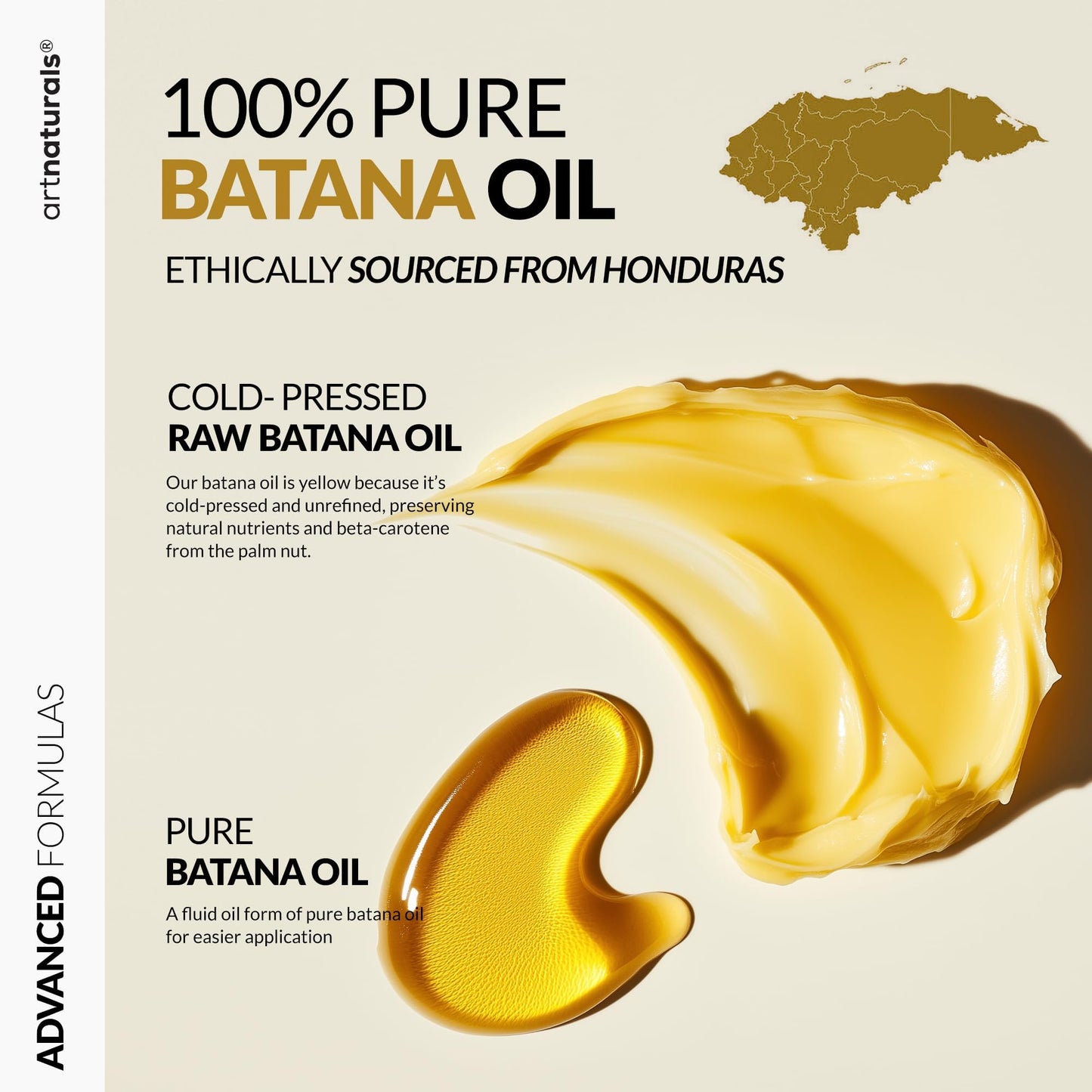 Batana Oil Hair Growth Set – 100% Pure & Unrefined from Honduras | Includes 4oz Oil, 4.2oz Paste, Lash Wand & Brow Brush | Dr. Sebi Inspired