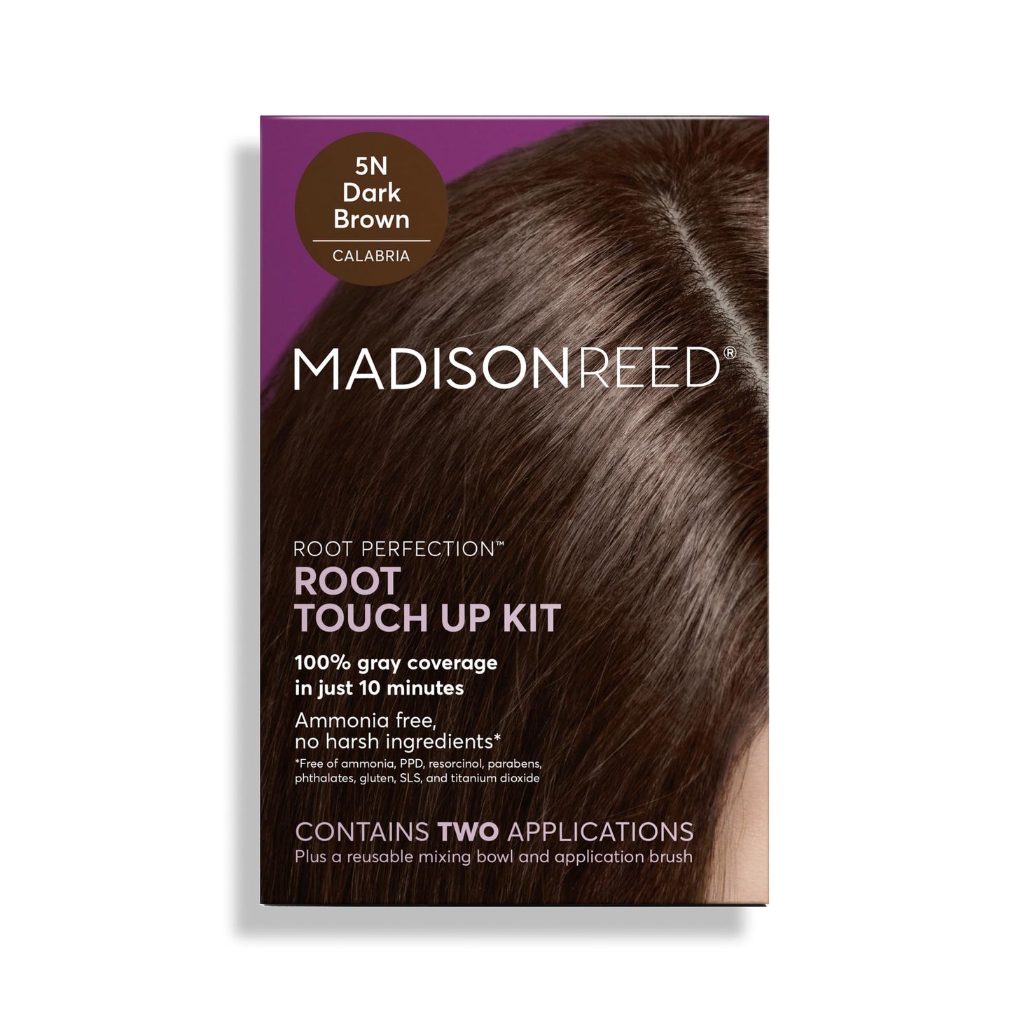 Madison Reed Root Perfection Permanent Root Touch Up Dark Brown 5N Calabria | 10 Min Gray Coverage | Ammonia-Free Hair Dye | 2 Applications
