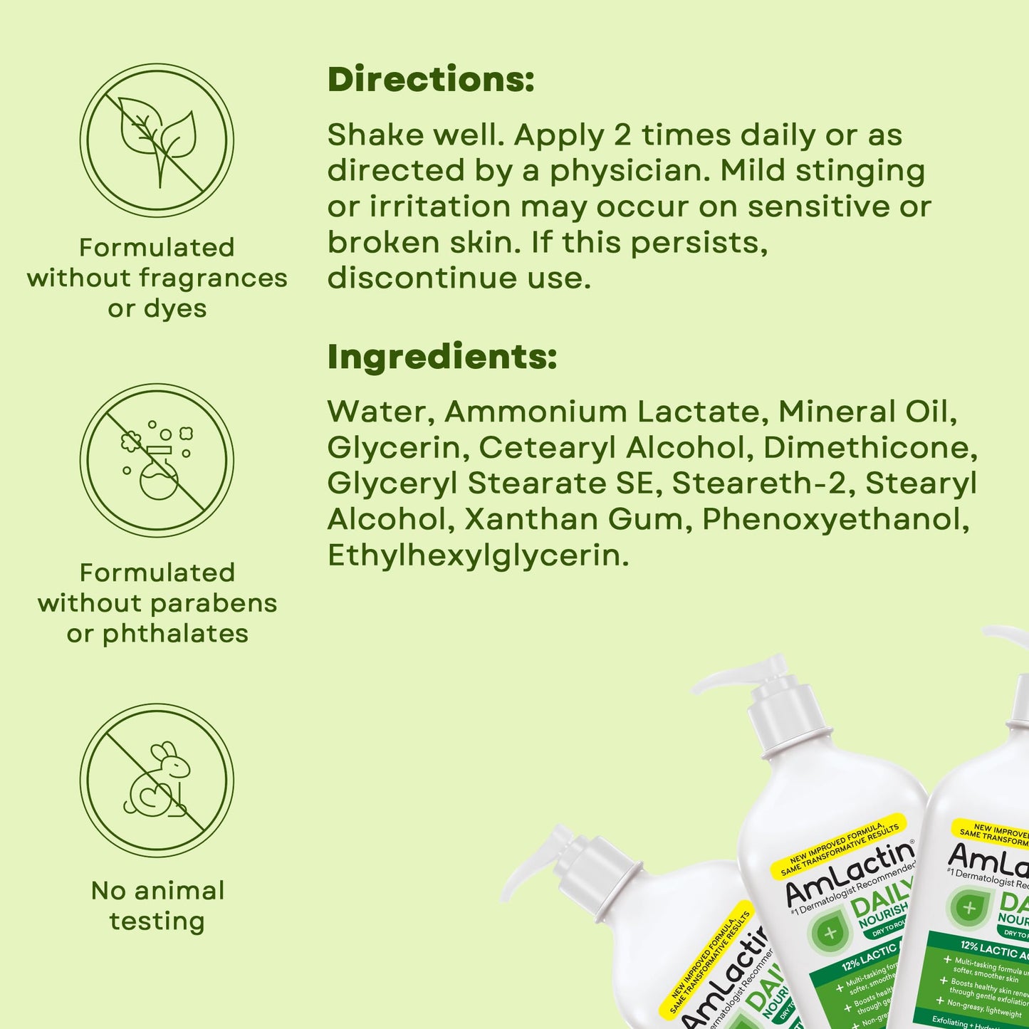 AmLactin Daily Nourish 12% - 14.1 oz Body Lotion with 12% Lactic Acid - Exfoliator and Moisturizer for Dry Skin (Packaging May Vary)