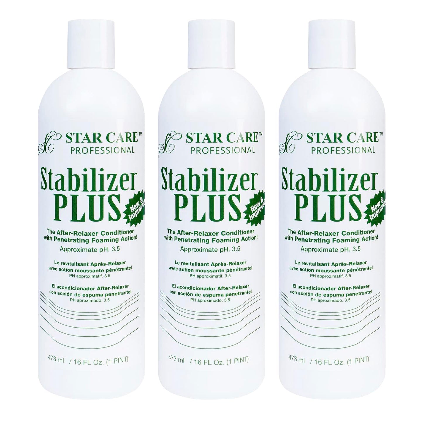 STAR CARE Stabilizer Plus The After-Relaxer Conditioner With Penetrating Foaming Action Approximate pH. 3.5 (16 Fl Oz (Pack of 3))