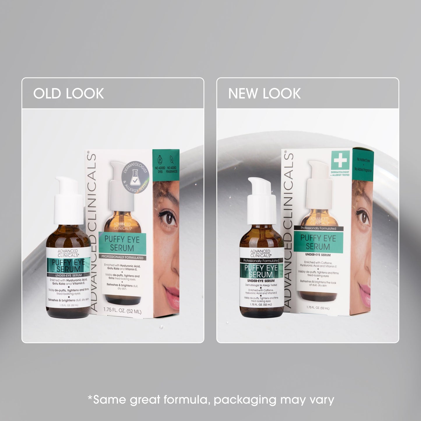 Advanced Clinicals Puffy Eye Serum – Vitamin C & Caffeine for Dark Circles, Puffiness, Fine Lines & Brightening, 1.75 fl oz