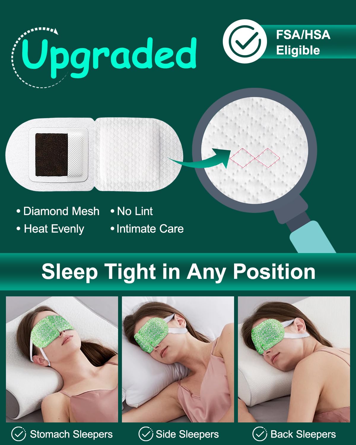 16 Pack Steam Eye Masks for Dry Eyes β Self-Heating Warm Compress for Fatigue & Puffiness Relief, Disposable Spa Eye Masks for Travel & Relaxation, Unscented