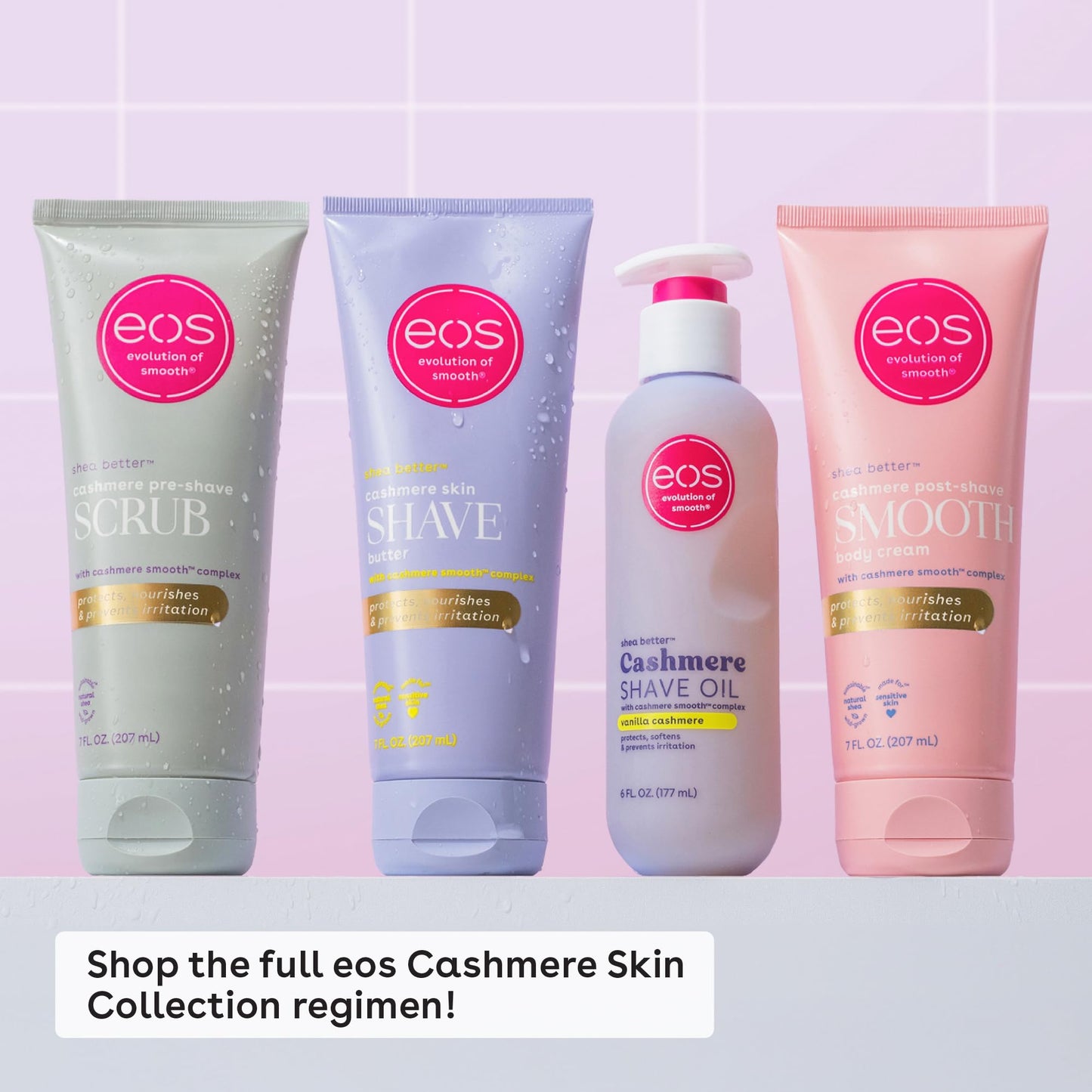 eos Cashmere Skin Collection Pre-Shave Scrub- Vanilla Cashmere Scented, Exfoliating Body Scrub, 7 fl oz