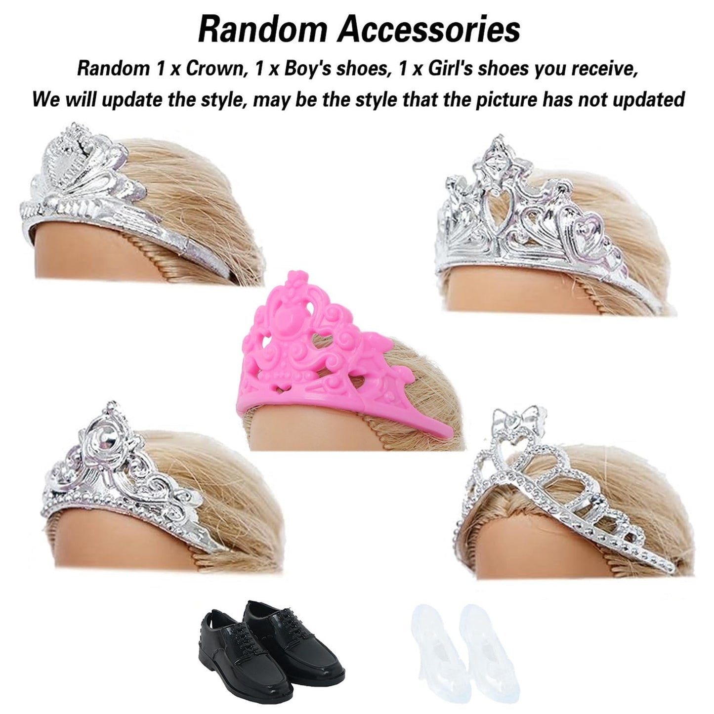 BJDBUS Wedding Set White Dress Bridal Veil and Groom Formal Suit Outfit for Boys Girl 11.5 in. Doll Clothes