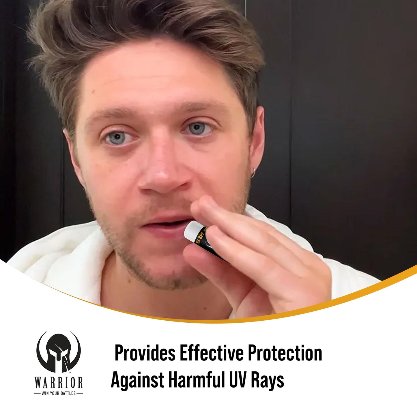 Warrior SPF 15 Unscented Lip Balm β Purified Beeswax Chapstick, UV & Weather Protection, Military-Grade Lip Sunscreen 0.15 oz