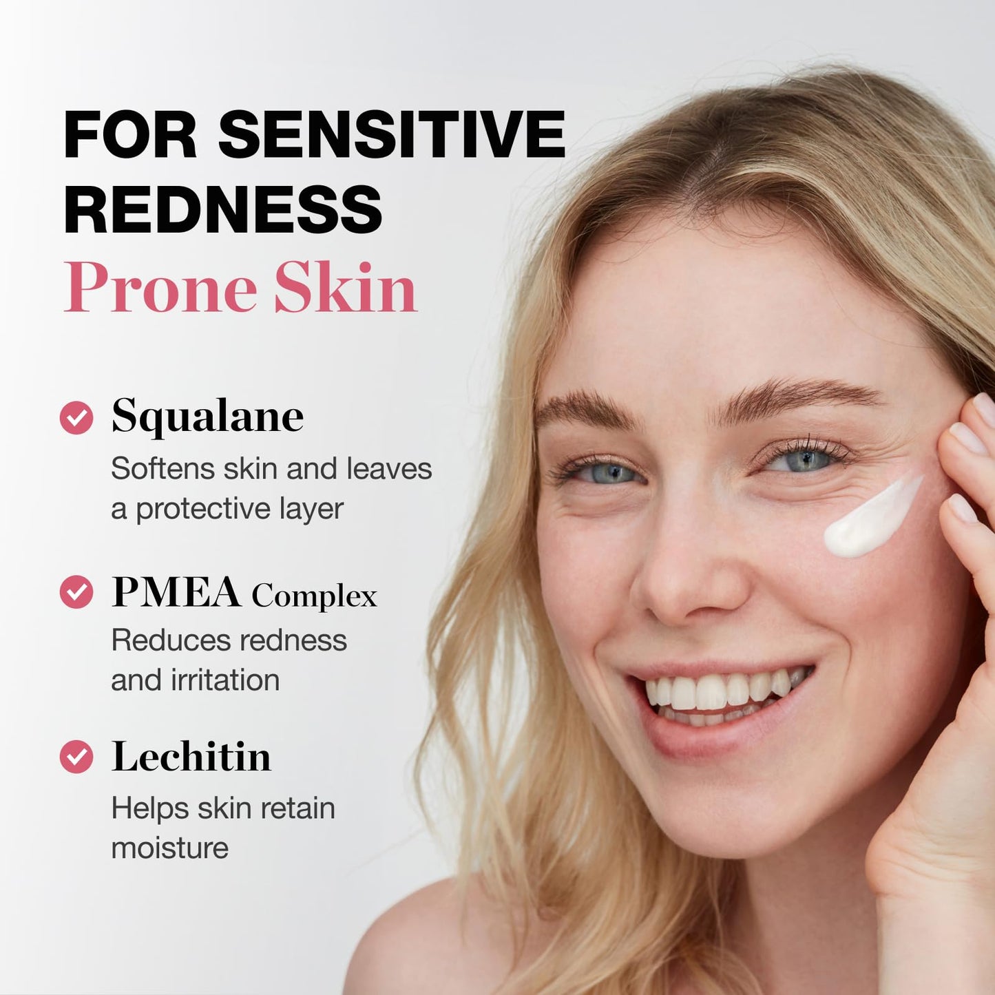 Physiogel Redness Reducing Cream – Ceramide Moisturizer for Sensitive, Redness-Prone Skin, Repairs Barrier, Fragrance-Free, 3.4 fl oz