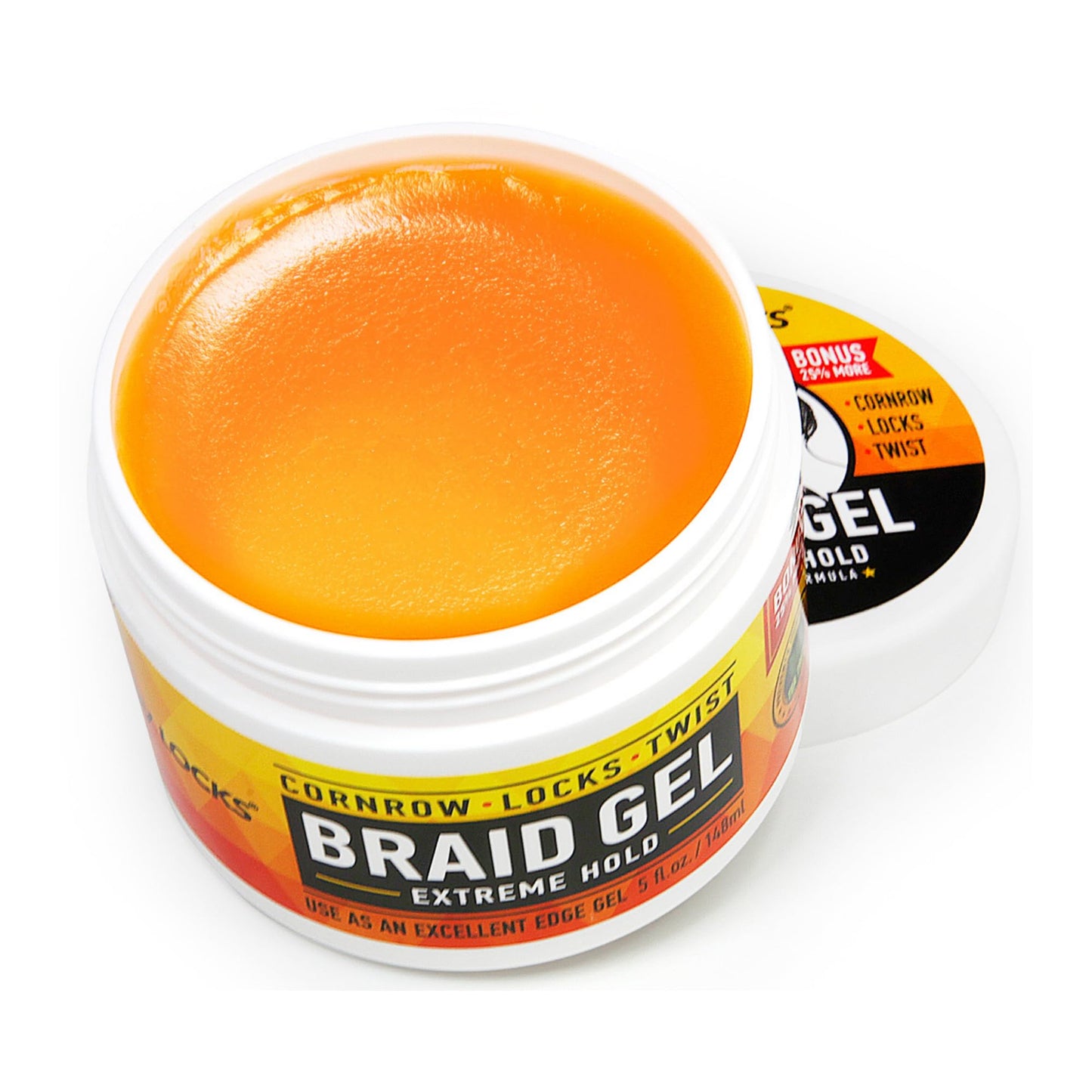 AllDay Locks Braid Gel 5 oz | Extreme Hold & High Shine | Frizz-Free, Flake-Free Edge Control | Tea Tree, Lavender & Peppermint Oils | For Braids, Twists & Cornrows