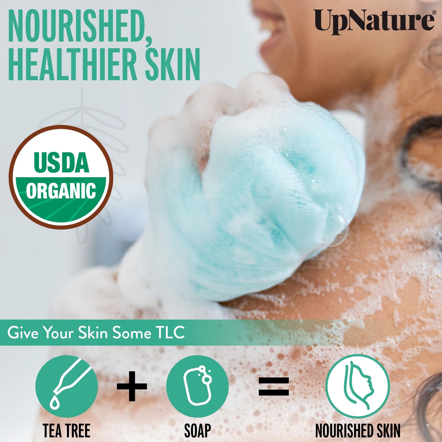 UpNature Organic Tea Tree Oil - 100% Pure Tea Tree Oil for Skin, Hair, Toenail, 2oz