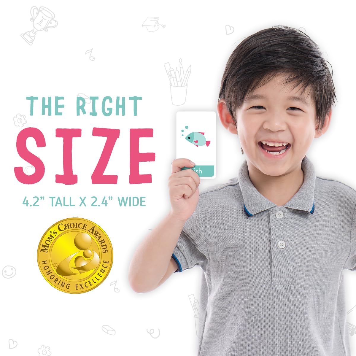 Merka Toddler Flash Cards - 58 Double-Sided ABC, Numbers, Colors & Shapes Cards for Preschool Learning, Ages 1-4 Educational Fun