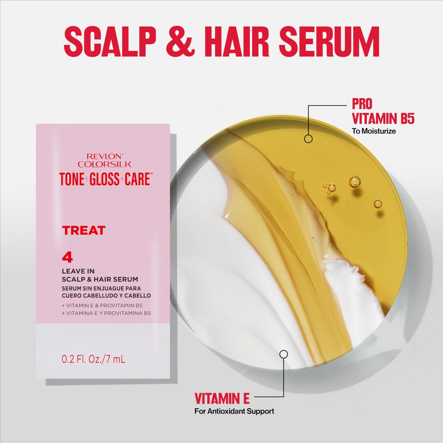 Revlon ColorSilk Tone + Gloss + Care Demi-Permanent Hair Dye Kit with Leave-In Serum, 2X Shine & 4X Strength, Shade 1 Black, 4.5 fl oz