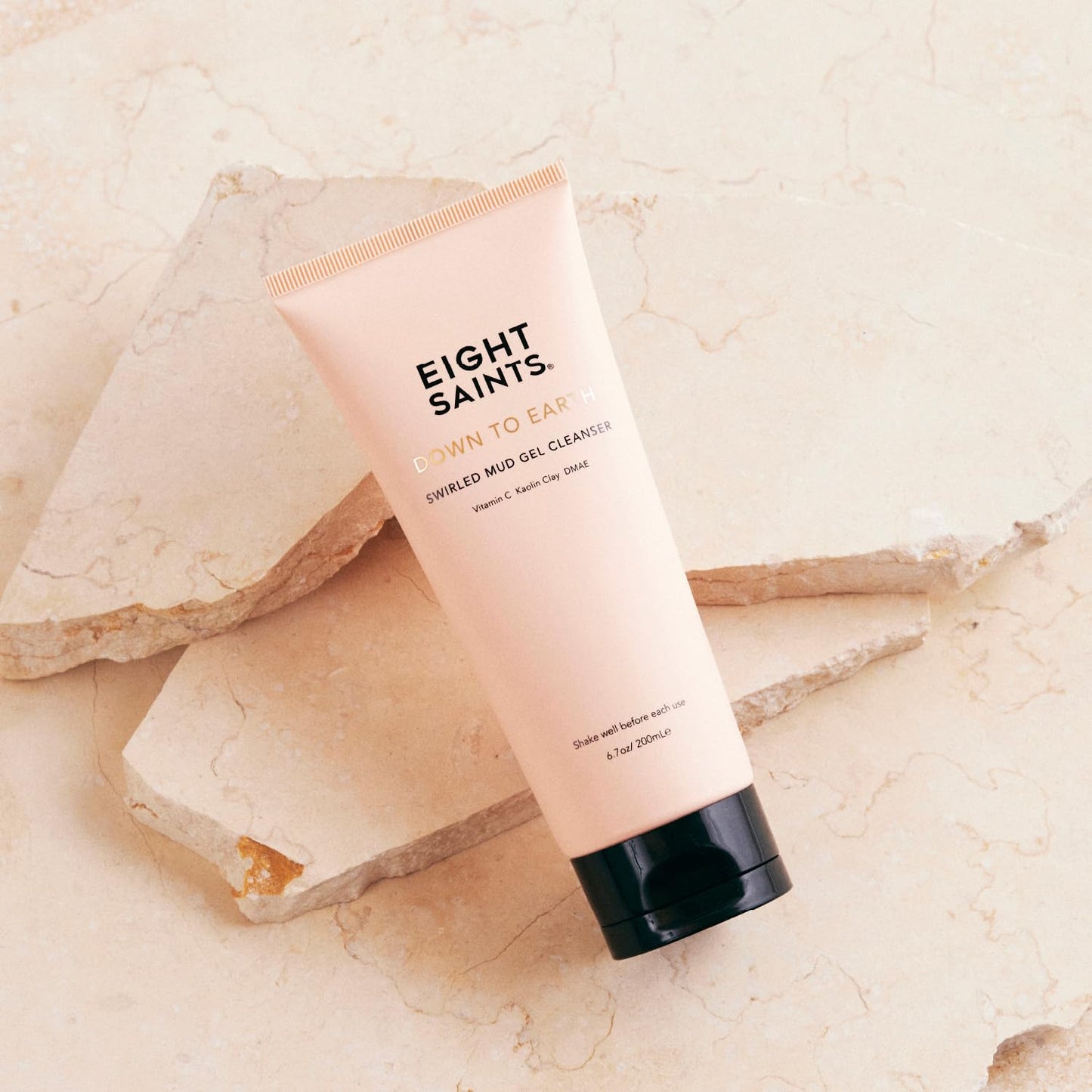 Eight Saints Down To Earth Mud Gel Face Wash – Natural, Organic, Anti-Aging Daily Cleanser & Makeup Remover, Hydrating 6.7 oz