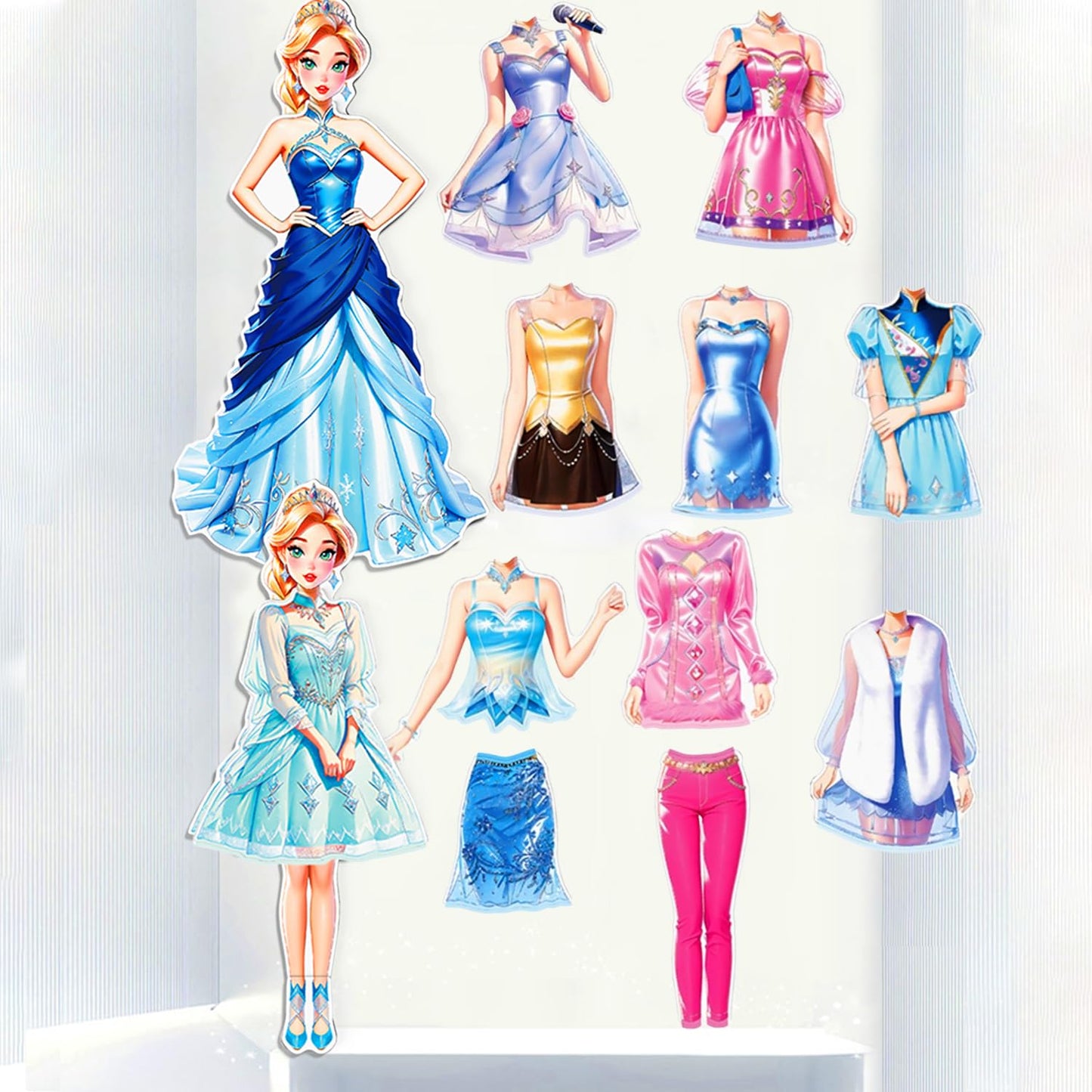 Magnetic Dress-Up Paper Doll Playset – Travel Pretend Play, Magnet Clothes Puzzle for Kids & Toddlers, Educational Birthday Gift