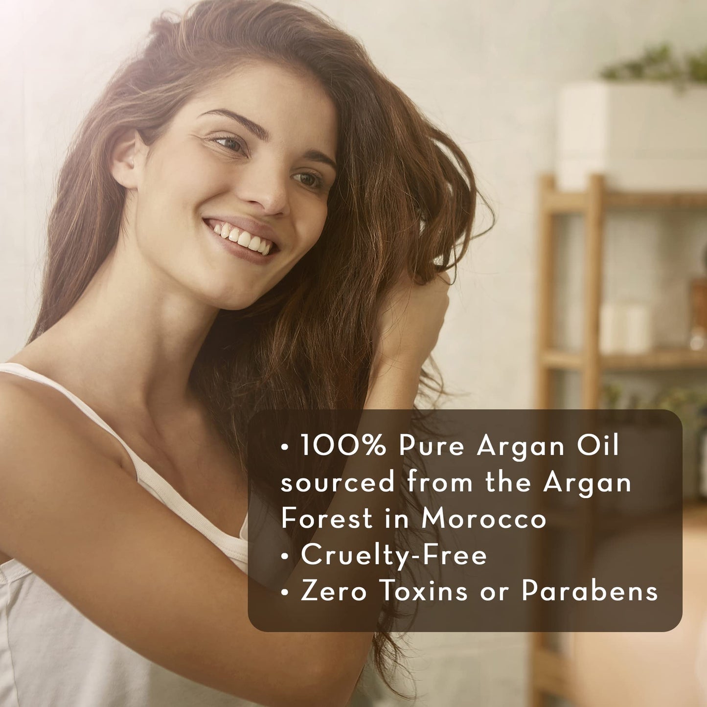Pure Body Naturals Argan Oil for Skin and Face, 4 fl oz - Cold Pressed, Light, Pure Argan Oil for Hair - Aceite de Argan