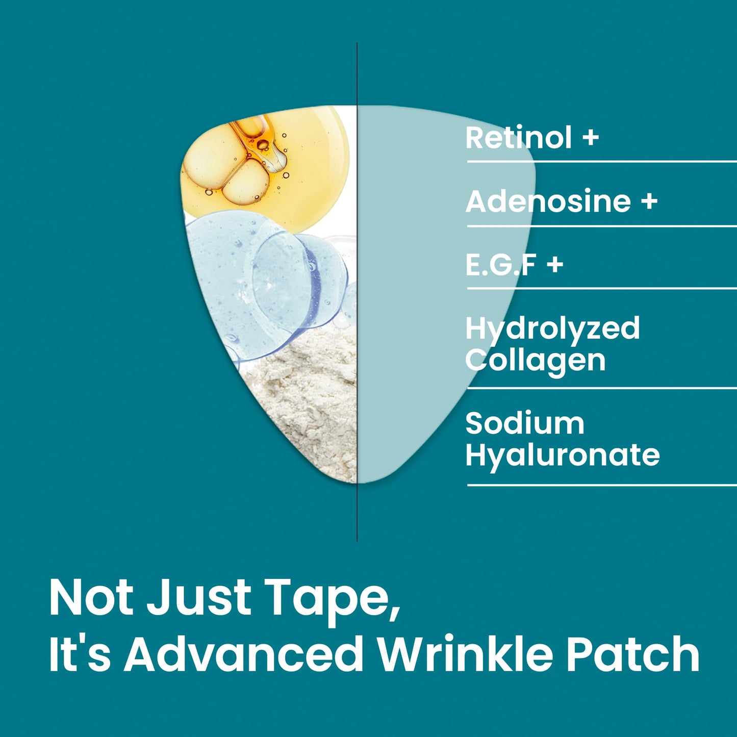 NURIVE Advanced Wrinkle Patches 60ct – Smile & Frown Line Face Wrinkle Tape, Invisible Overnight with Retinol & Collagen, Small