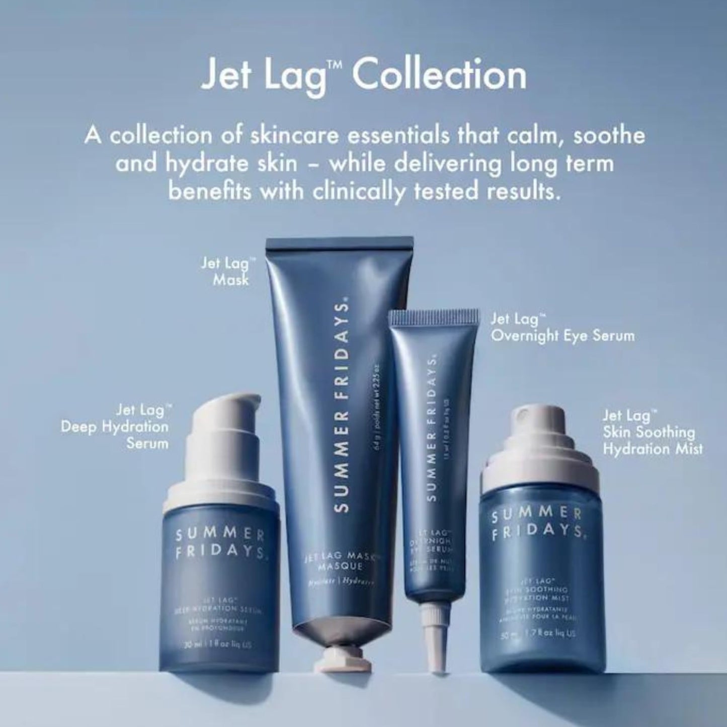 Summer Fridays Jet Lag Mask Mini, 1oz – Hydrating Face Mask & Moisturizer with Hyaluronic Acid, Niacinamide & Antioxidants for Radiant Skin