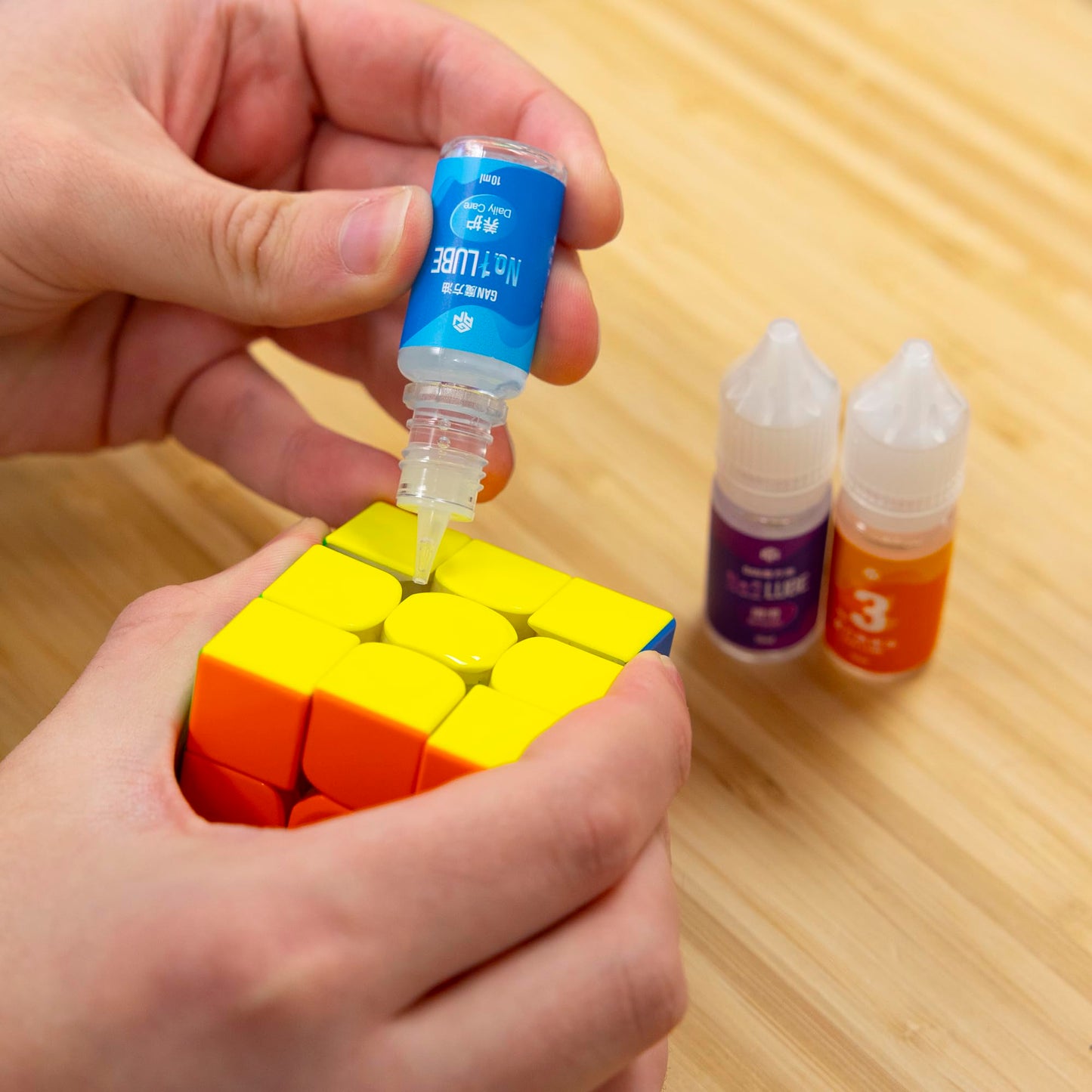 iYallow Speed Cube Lubricant - Rubic Cube Lube for High-Performance & Faster Turns - Set of 3 Daily Care, Smooth & GAN Lube - 10cc