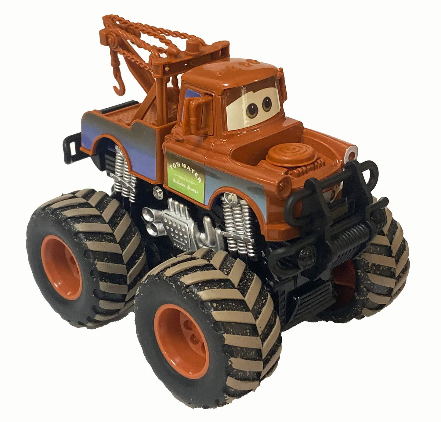 12 Styles Movie Cars 3 Black Storm Jackson Lightning McQueen Curz Mater Giant Wheels Cars 1:55 Diecast Vehicles Toys Set Children Car Toy (Mater)
