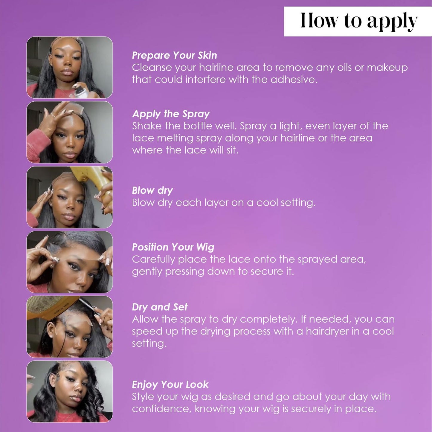 The Frontal Queen Ashy Lace Melting Spray – Extra Hold Adhesive for Lace Wigs, No Residue, Long-Lasting & Safe Formula, 4.2 oz