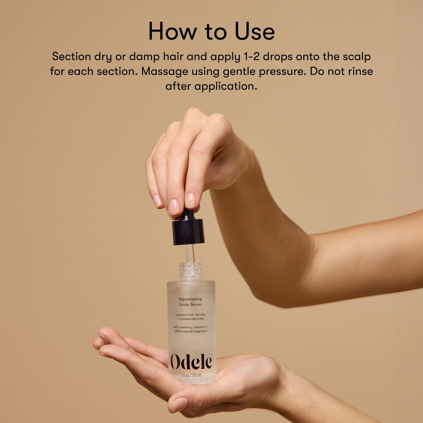 Odele Rejuvenating Scalp Serum with Rosemary and Vitamin E to Support Hair Density and a Balanced Scalp, for all Hair Types, 2 Fl Oz