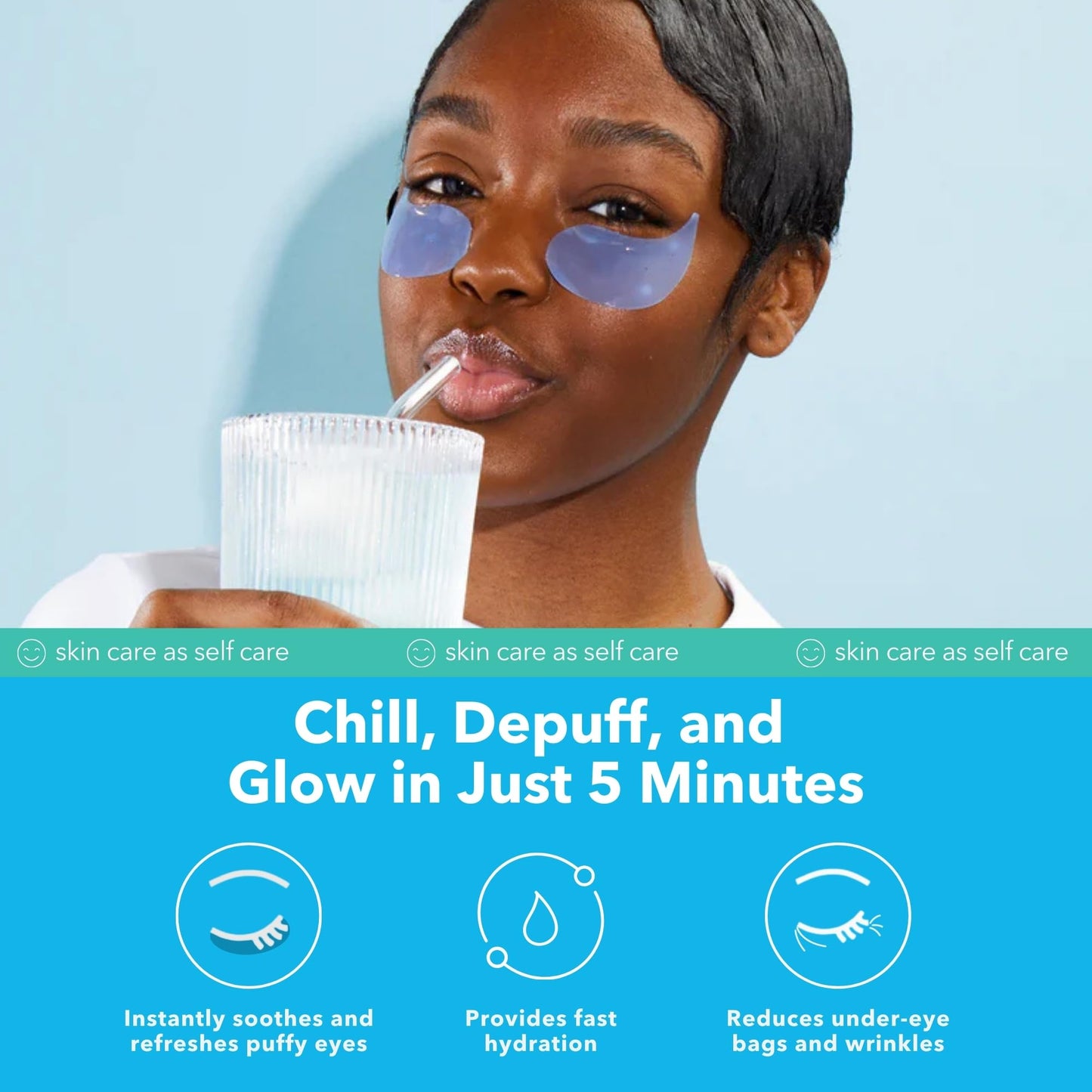 Patchology Serve Chilled On Ice Under Eye Mask Patches – Peptides, Cloudberry Oil & Bakuchiol for Dark Circles, Puffiness & Fine Lines, 15 Pairs